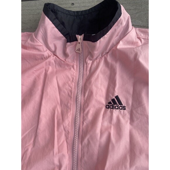 Y2K Adidas Windbreaker Jacket Pink Black XL 2001 Vintage Baggy Capri Pants - Picture 5 of 16